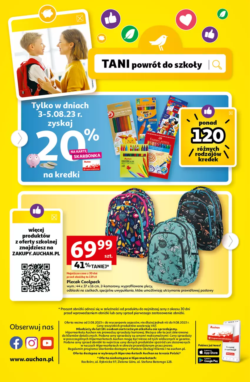 Gazetka promocyjna Auchan - Gazetka Tanie Zakupy Hipermarket Auchan - ważna 03.08 do 09.08.2023 - strona 40 - produkty: Fa, Gra, Plecak, Tera