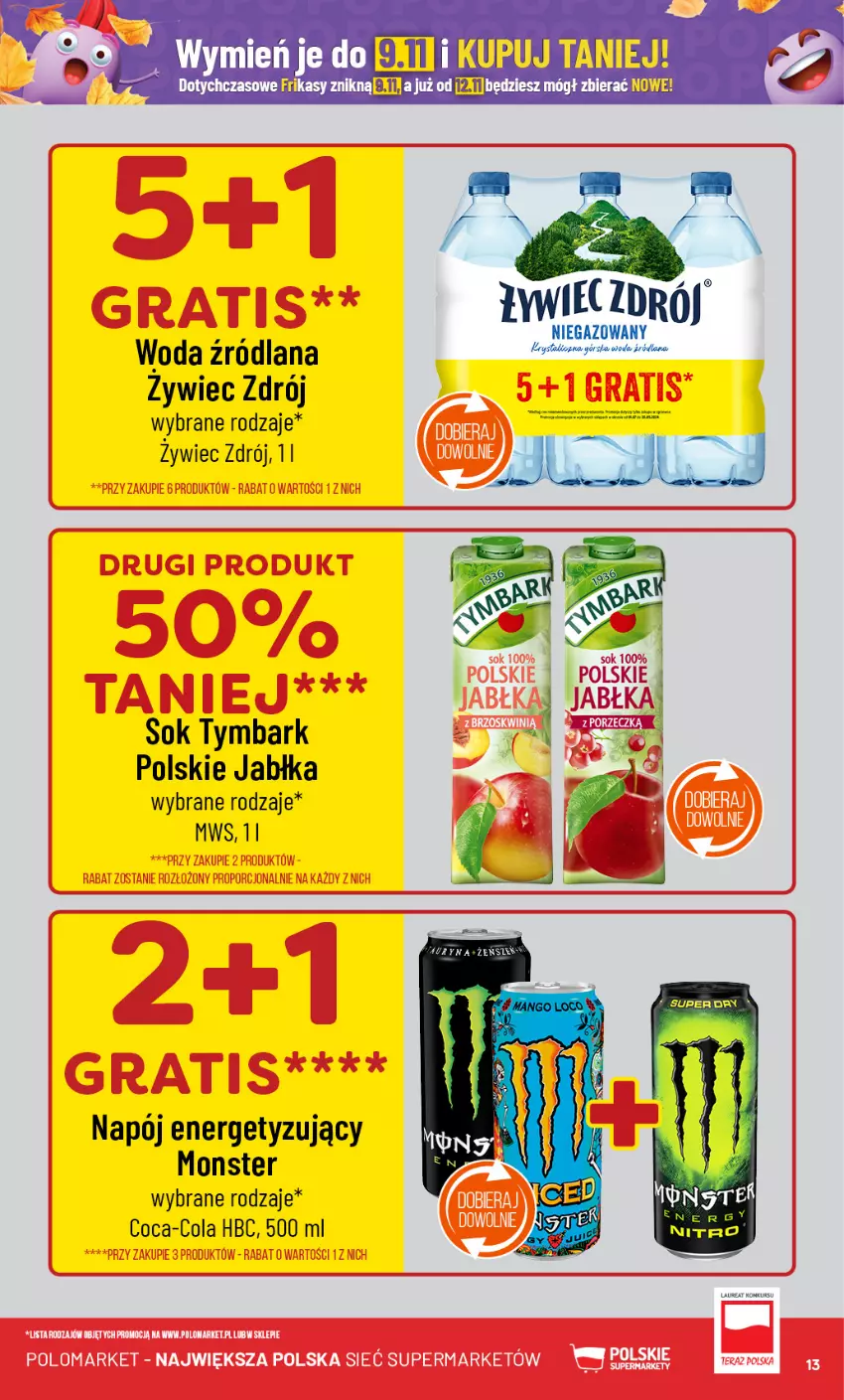 Gazetka promocyjna PoloMarket - Gazetka pomocyjna - ważna 23.10 do 29.10.2024 - strona 13 - produkty: Coca-Cola, Jabłka, LANA, Napój, Sok, Tymbark, Woda