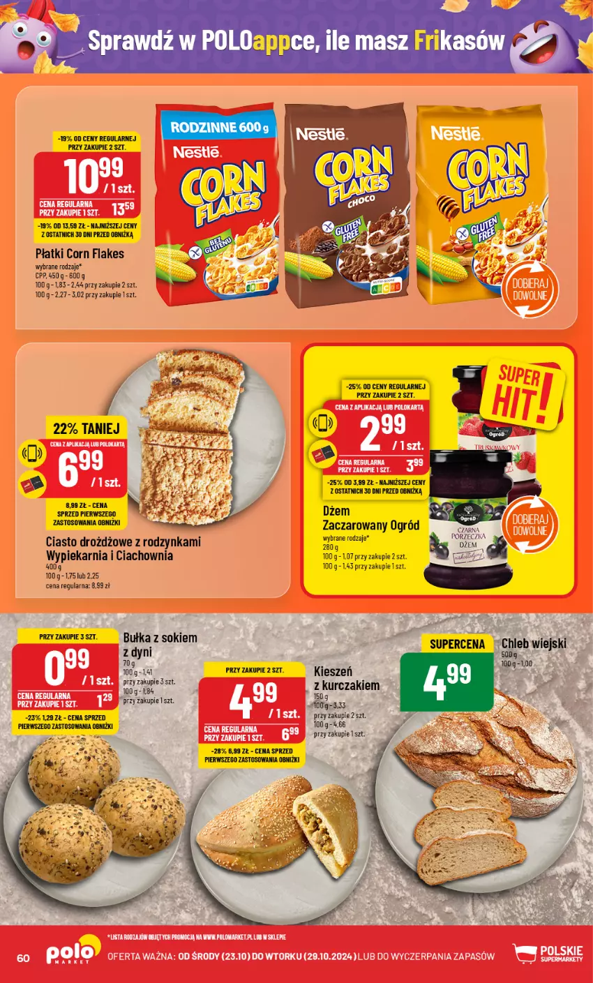 Gazetka promocyjna PoloMarket - Gazetka pomocyjna - ważna 23.10 do 29.10.2024 - strona 60 - produkty: Bułka, Corn flakes, Dżem, Kurczak, Ogród, Por, Ser, Sok