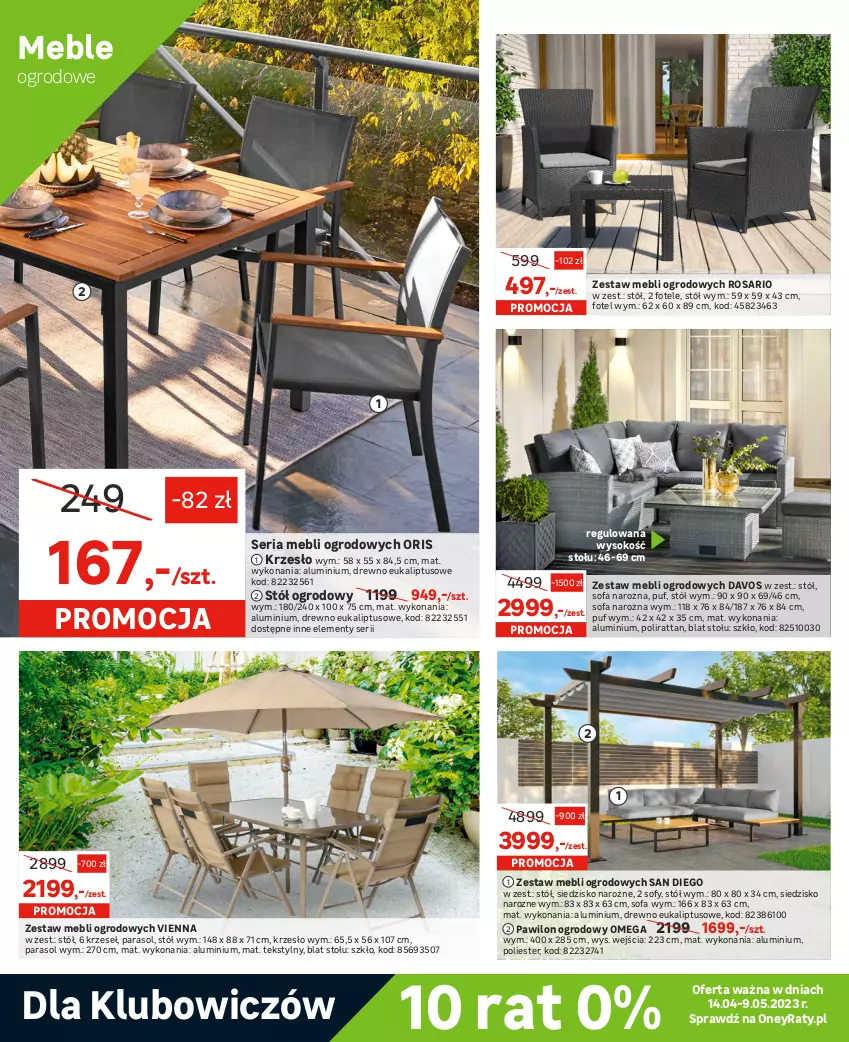 Gazetka promocyjna Leroy Merlin - Gazetka Leroy Merlin - ważna 14.04 do 09.05.2023 - strona 2 - produkty: Fa, Fotel, Grill, Grill gazowy, Huśtawka, Krzesło, Markiza, Meble, Parasol, Pokrowiec, Por, Puf, Rum, Ser, Siedzisko, Sofa, Sofa narożna, Sok, Stół