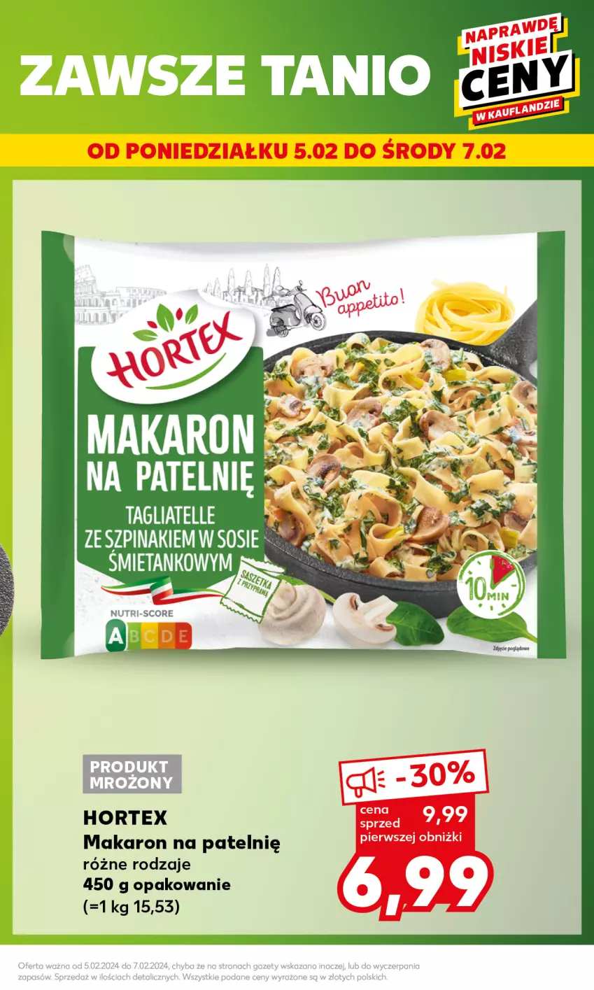 Gazetka promocyjna Kaufland - Mocny Start - ważna 05.02 do 07.02.2024 - strona 7 - produkty: Hortex, Makaron, Szpinak, Tagliatelle