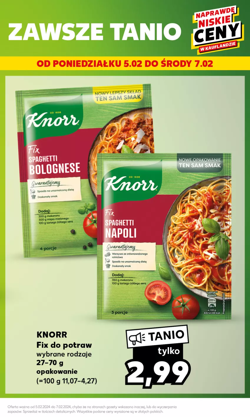 Gazetka promocyjna Kaufland - Mocny Start - ważna 05.02 do 07.02.2024 - strona 9 - produkty: Knorr, Makaron, Ser