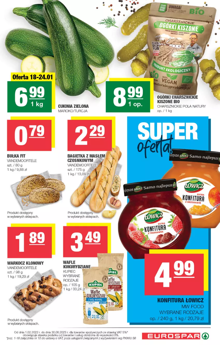 Gazetka promocyjna Spar - EuroSpar - ważna 15.01 do 25.01.2023 - strona 3 - produkty: Bagietka, Bułka, Koc, Kupiec, Piec, Sok, Wafle