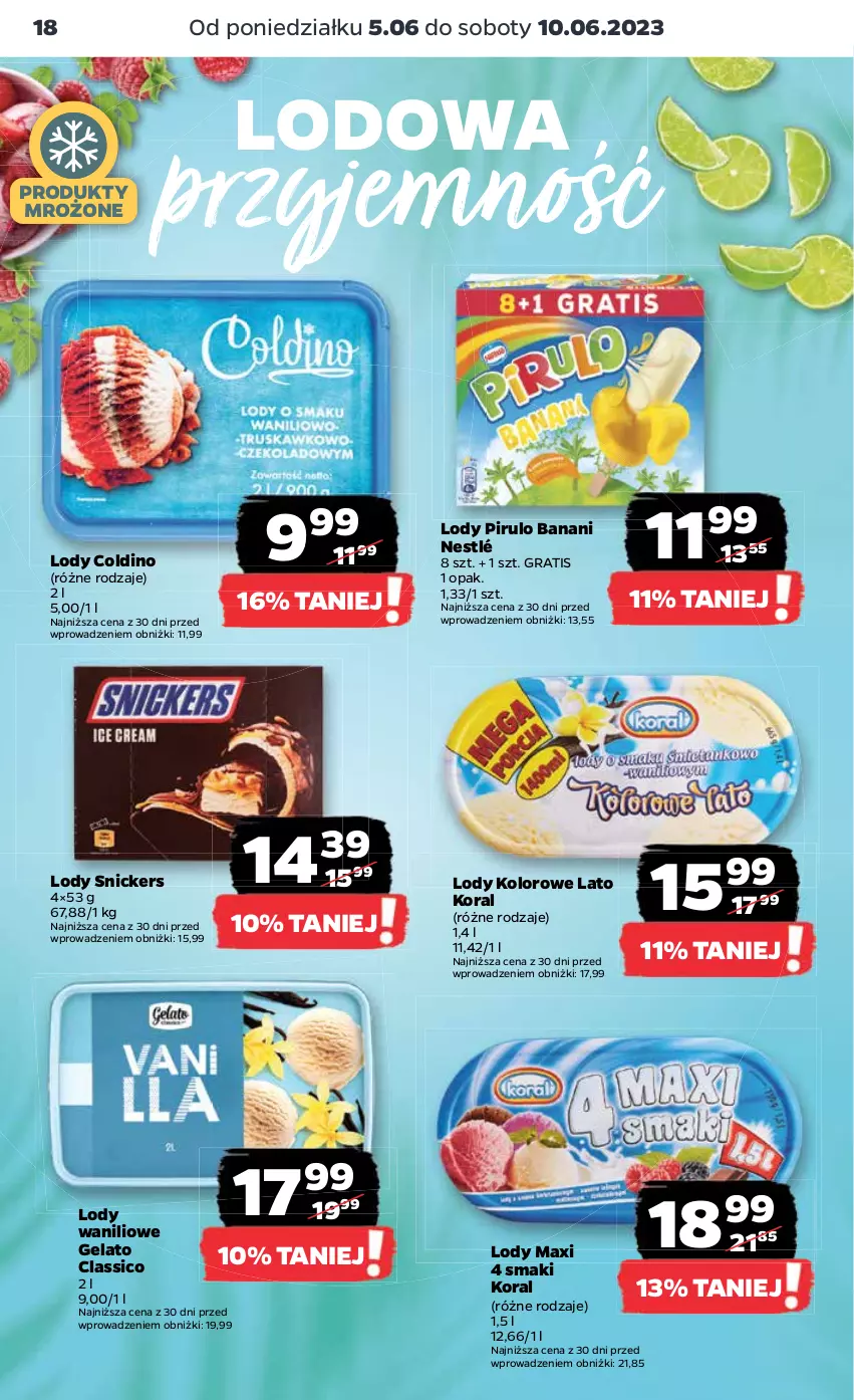 Gazetka promocyjna Netto - Artykuły spożywcze - ważna 05.06 do 10.06.2023 - strona 18 - produkty: Gra, Lody, Nestlé, Produkty mrożone, Snickers