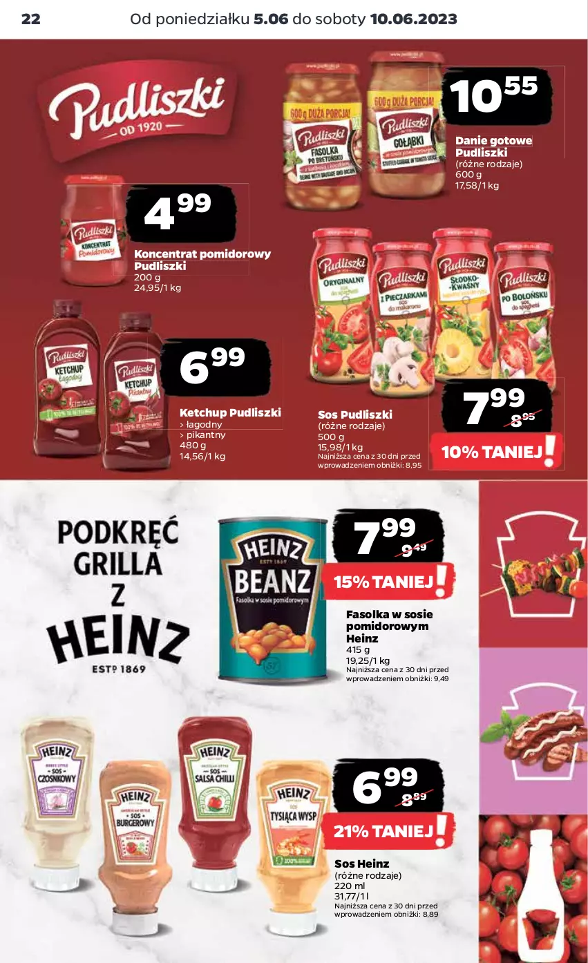 Gazetka promocyjna Netto - Artykuły spożywcze - ważna 05.06 do 10.06.2023 - strona 22 - produkty: Danie gotowe, Fa, Heinz, Ketchup, Koncentrat pomidorowy, Pudliszki, Sos