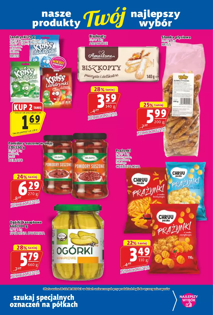 Gazetka promocyjna Prim Market - ważna 20.08 do 26.08.2026 - strona 17 - produkty: Biszkopty, Ketchup, Olej, Półka, Pomidory