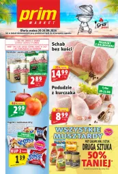Gazetka promocyjna Prim Market - Gazetka - ważna od 26.08 do 26.08.2026 - strona 1 - produkty: Kurczak, Mus, Kasztelan, Carlsberg, Rogal, Kakao, Podudzie z kurczaka, Jabłka, Schab bez kości