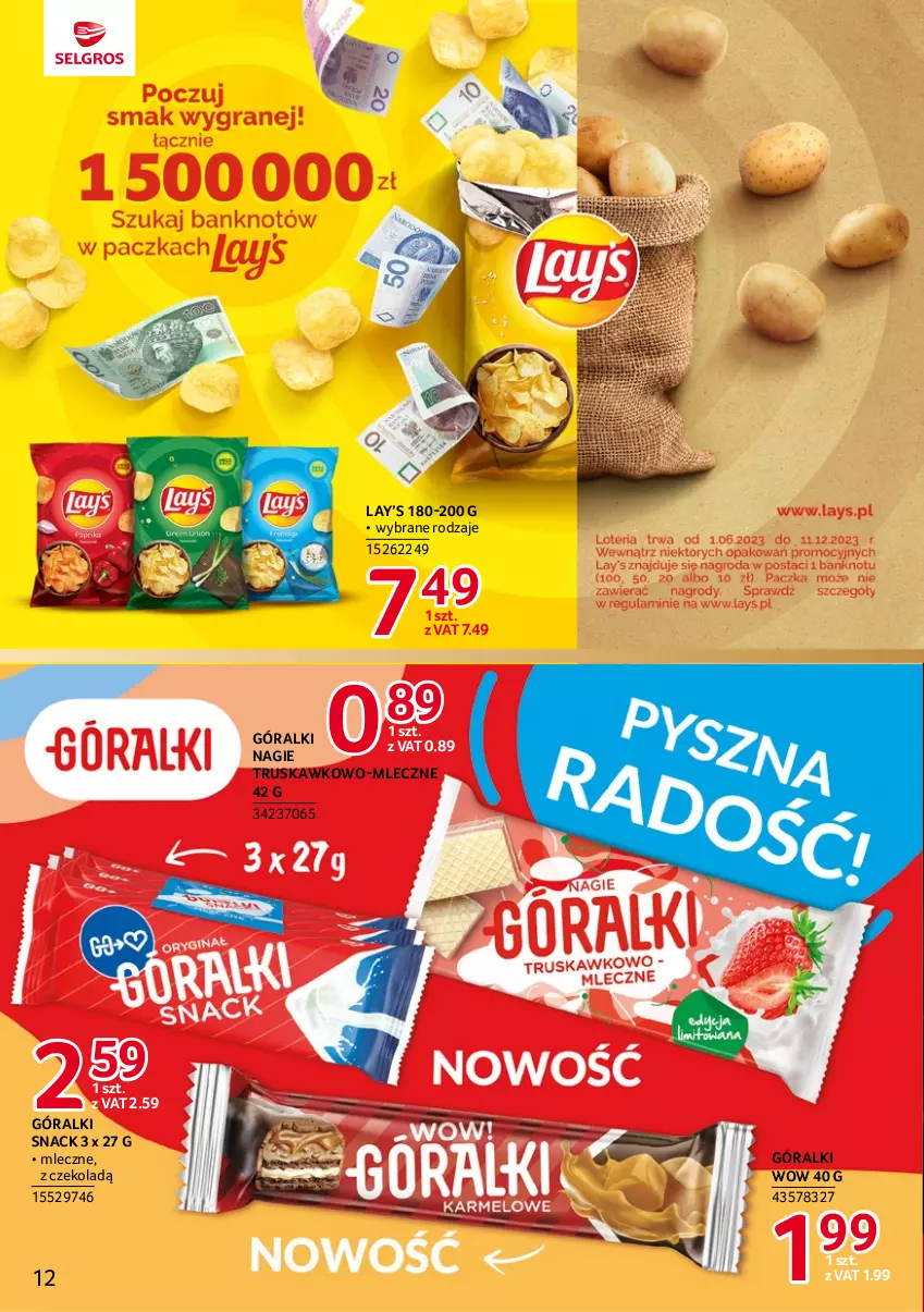 Gazetka promocyjna Selgros - Katalog Markowe Produkty - ważna 29.06 do 12.07.2023 - strona 12 - produkty: Góralki, Lay’s