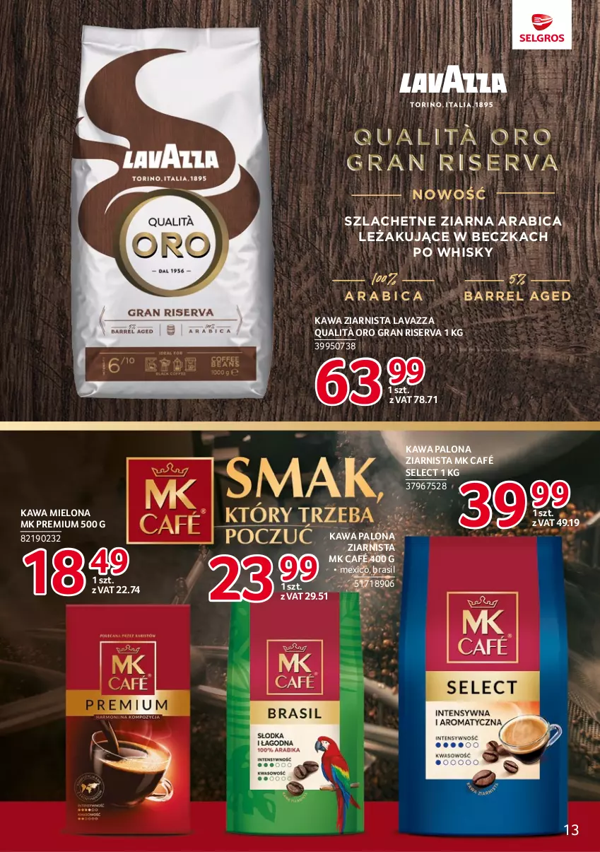 Gazetka promocyjna Selgros - Katalog Markowe Produkty - ważna 29.06 do 12.07.2023 - strona 13 - produkty: BIC, Gra, Kawa, Kawa mielona, Kawa ziarnista, Lavazza, Ser, Whisky