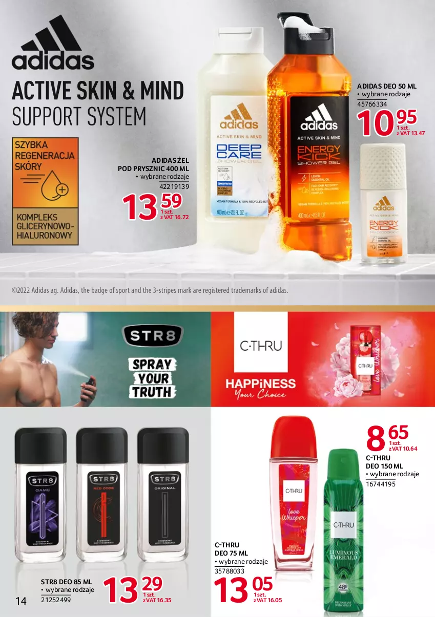 Gazetka promocyjna Selgros - Katalog Markowe Produkty - ważna 29.06 do 12.07.2023 - strona 14 - produkty: Adidas, C-Thru, Str8