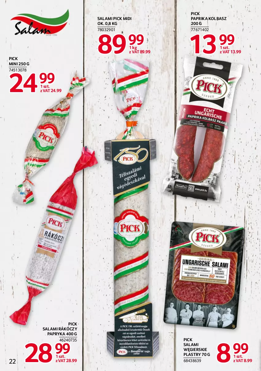 Gazetka promocyjna Selgros - Katalog Markowe Produkty - ważna 29.06 do 12.07.2023 - strona 22 - produkty: Papryka, Salami