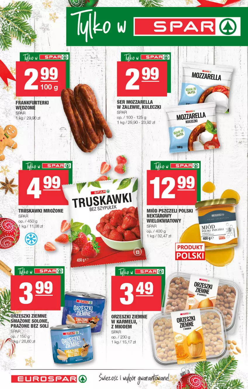 Gazetka promocyjna Spar - EuroSpar - ważna 28.11 do 08.12.2021 - strona 14 - produkty: Miód, Mozzarella, Nektar, Orzeszki, Orzeszki ziemne, Ser, Truskawki
