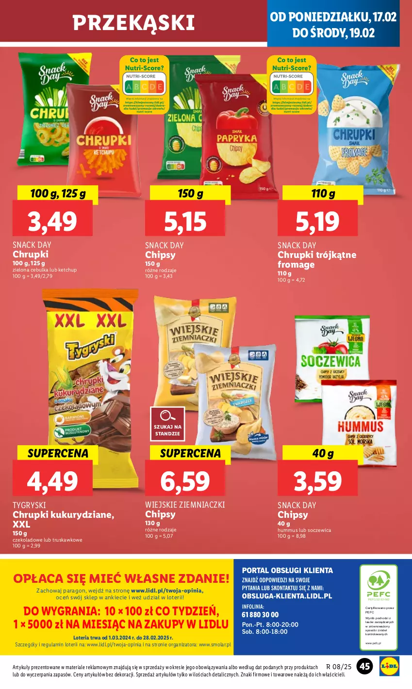 Gazetka promocyjna Lidl - GAZETKA - ważna 17.02 do 19.02.2025 - strona 47 - produkty: Chipsy, Chrupki, Gra, Gry, Hummus, Ketchup, Mola, Mus