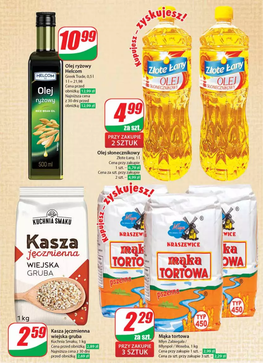 Gazetka promocyjna Dino - Gazetka 35 / 2024 - ważna 28.08 do 03.09.2024 - strona 17 - produkty: HELCOM, Kasza, Kasza jęczmienna, Kuchnia, Mąka, Mąka tortowa, Młynpol, Olej, Olej ryżowy, Olej słonecznikowy, Ryż, Woseba