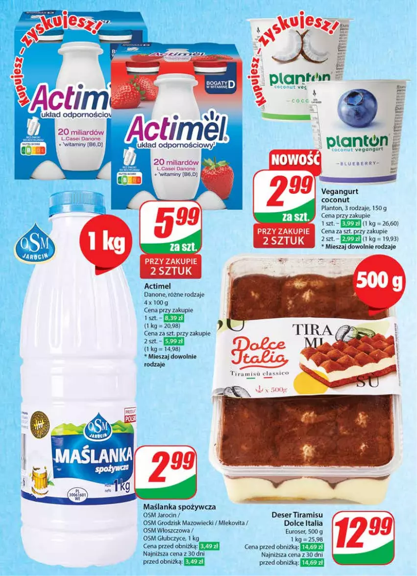 Gazetka promocyjna Dino - Gazetka 35 / 2024 - ważna 28.08 do 03.09.2024 - strona 36 - produkty: Actimel, Danone, Deser, Maślanka, Mleko, Mlekovita, Por, Ser, Vegangurt