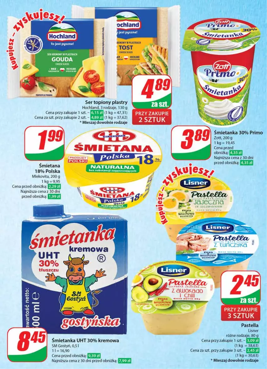 Gazetka promocyjna Dino - Gazetka 35 / 2024 - ważna 28.08 do 03.09.2024 - strona 37 - produkty: Gouda, Hochland, Lisner, Mleko, Mlekovita, Pastella, Ser, Ser topiony, Top, Zott