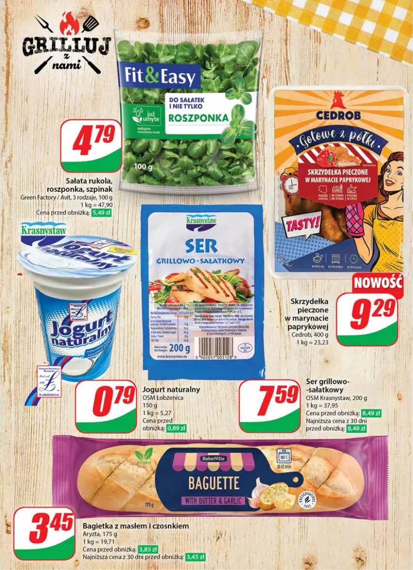 Gazetka promocyjna Dino - Gazetka 35 / 2024 - ważna 28.08 do 03.09.2024 - strona 41 - produkty: Bagietka, Fa, Grill, Jogurt, Jogurt naturalny, Piec, Roszponka, Rukola, Sałat, Ser, Szpinak