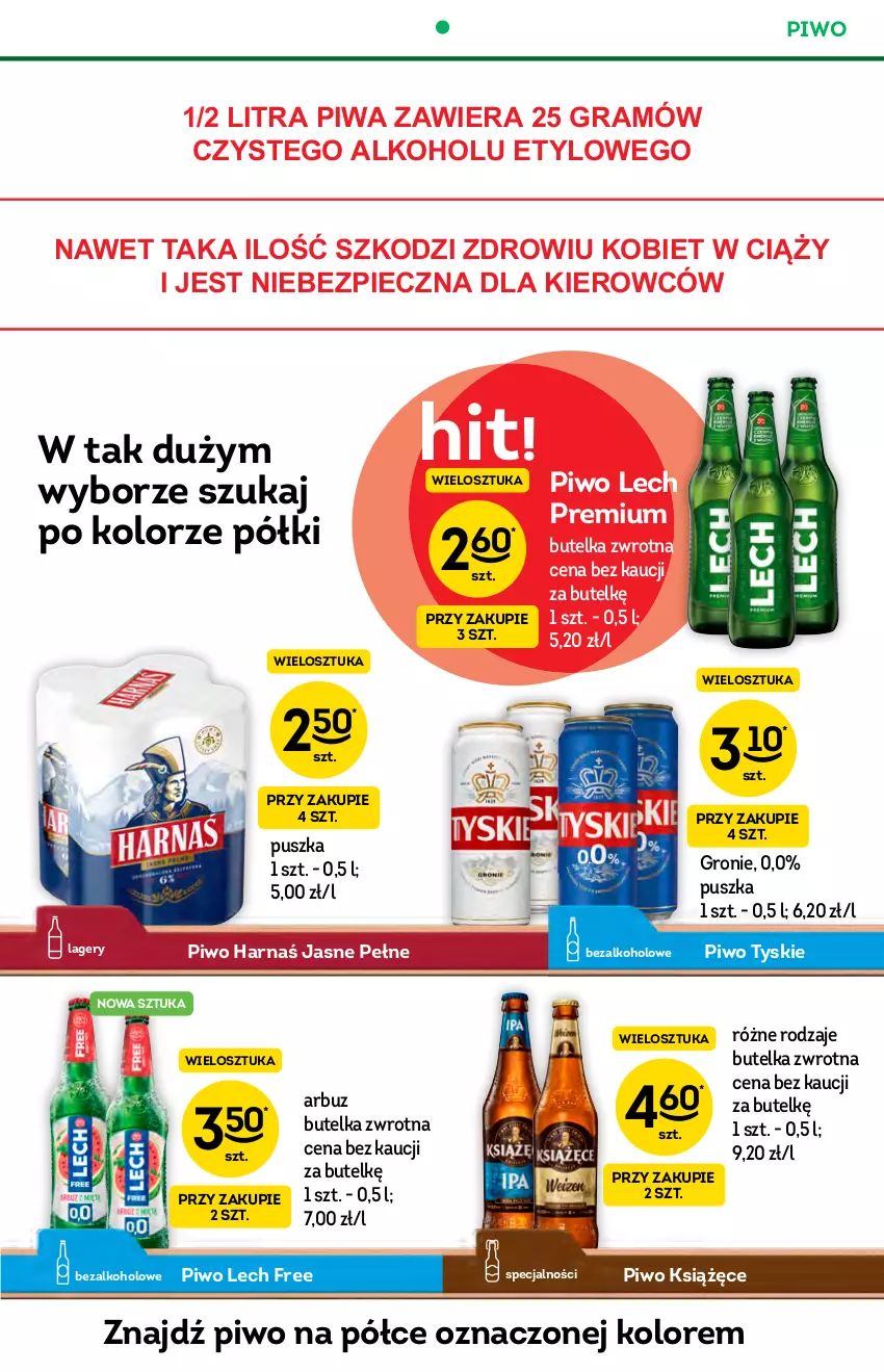 Gazetka promocyjna Żabka - ważna 09.06 do 22.06.2021 - strona 14 - produkty: Arbuz, Gra, Harnaś, Książęce, Lech Premium, Piec, Piwa, Piwo, Tyskie