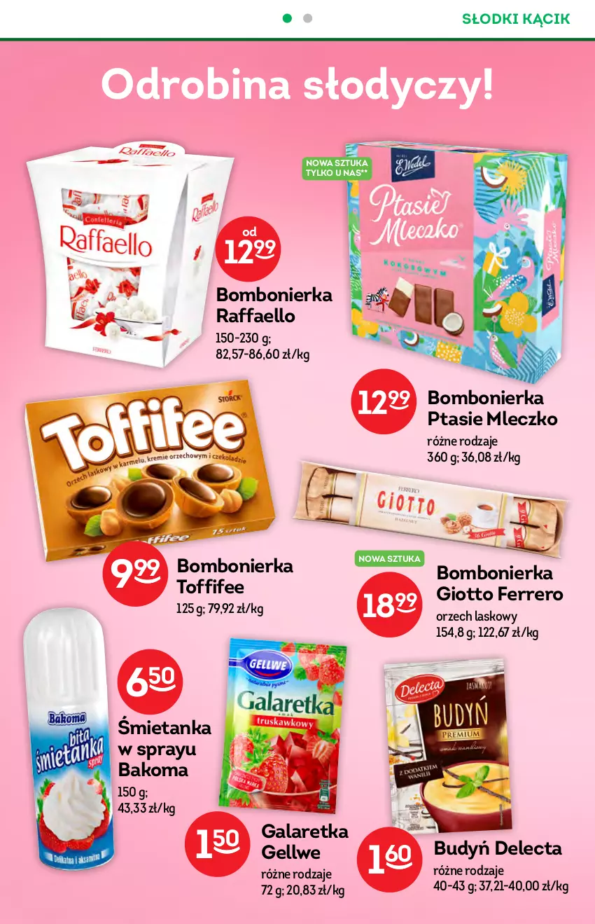 Gazetka promocyjna Żabka - ważna 09.06 do 22.06.2021 - strona 42 - produkty: Bakoma, Budyń, Delecta, Fa, Ferrero, Gala, Galaretka, Mleczko, Ptasie mleczko, Raffaello, Toffifee