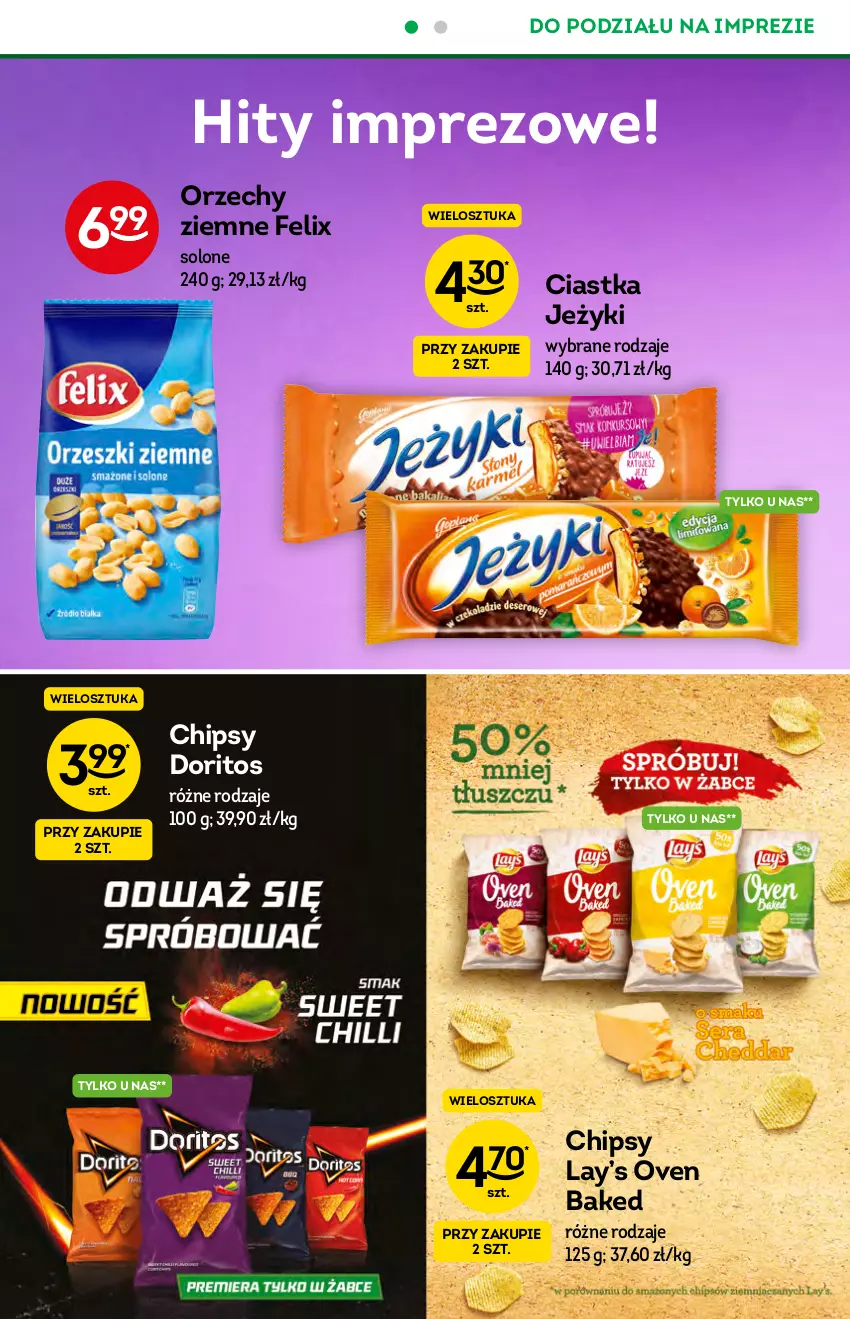 Gazetka promocyjna Żabka - ważna 25.08 do 31.08.2021 - strona 20 - produkty: Chipsy, Ciastka, Felix, Jeżyki, Lay’s, O nas