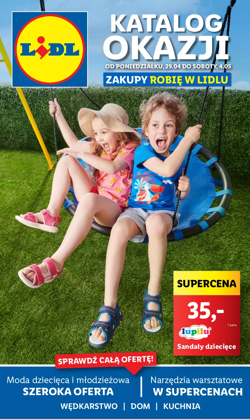 Gazetka promocyjna Lidl - GAZETKA - ważna 29.04 do 04.05.2024 - strona 1 - produkty: Dzieci, Kuchnia, Moda, Sandał