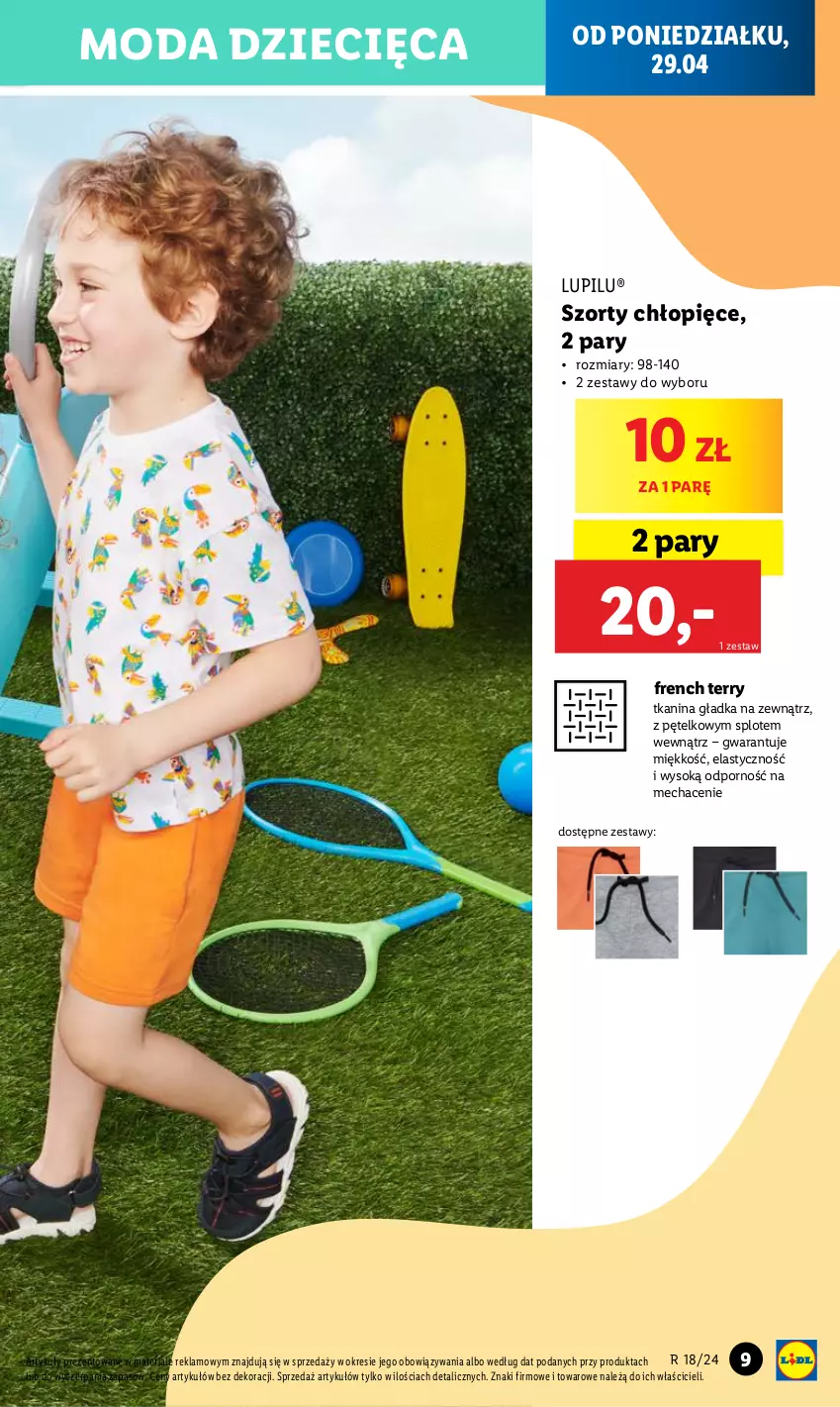 Gazetka promocyjna Lidl - GAZETKA - ważna 29.04 do 04.05.2024 - strona 11 - produkty: Dzieci, Moda, Por, Sok, Szorty