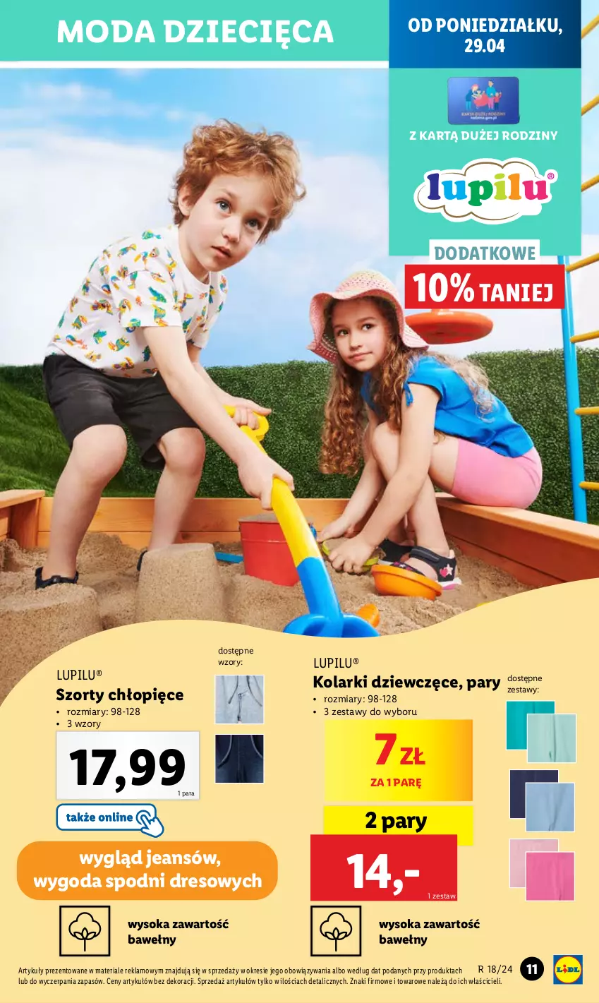 Gazetka promocyjna Lidl - GAZETKA - ważna 29.04 do 04.05.2024 - strona 13 - produkty: Chleb, Dres, Dzieci, Moda, Ser, Sok, Szorty