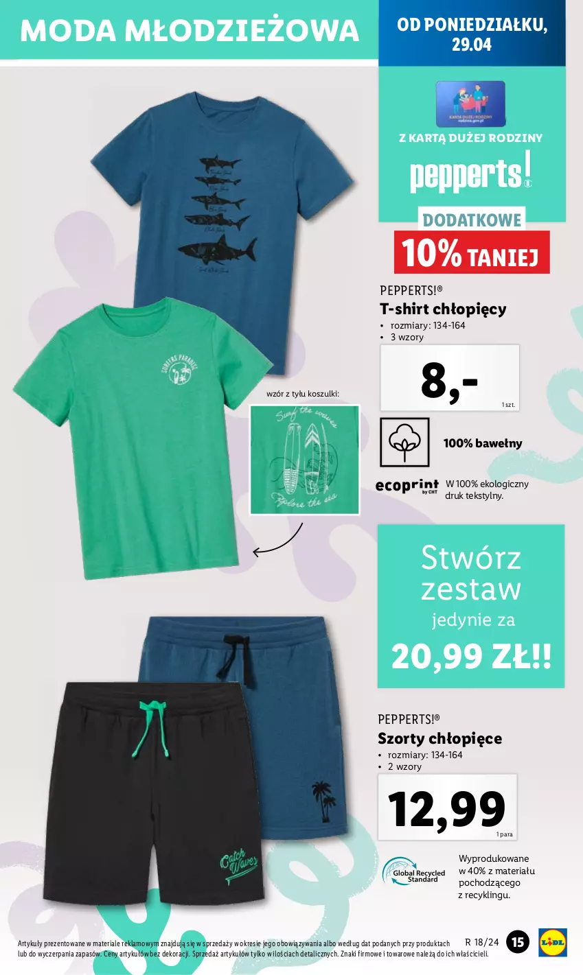 Gazetka promocyjna Lidl - GAZETKA - ważna 29.04 do 04.05.2024 - strona 17 - produkty: Chleb, Control, Kosz, Moda, Ser, Szorty, T-shirt