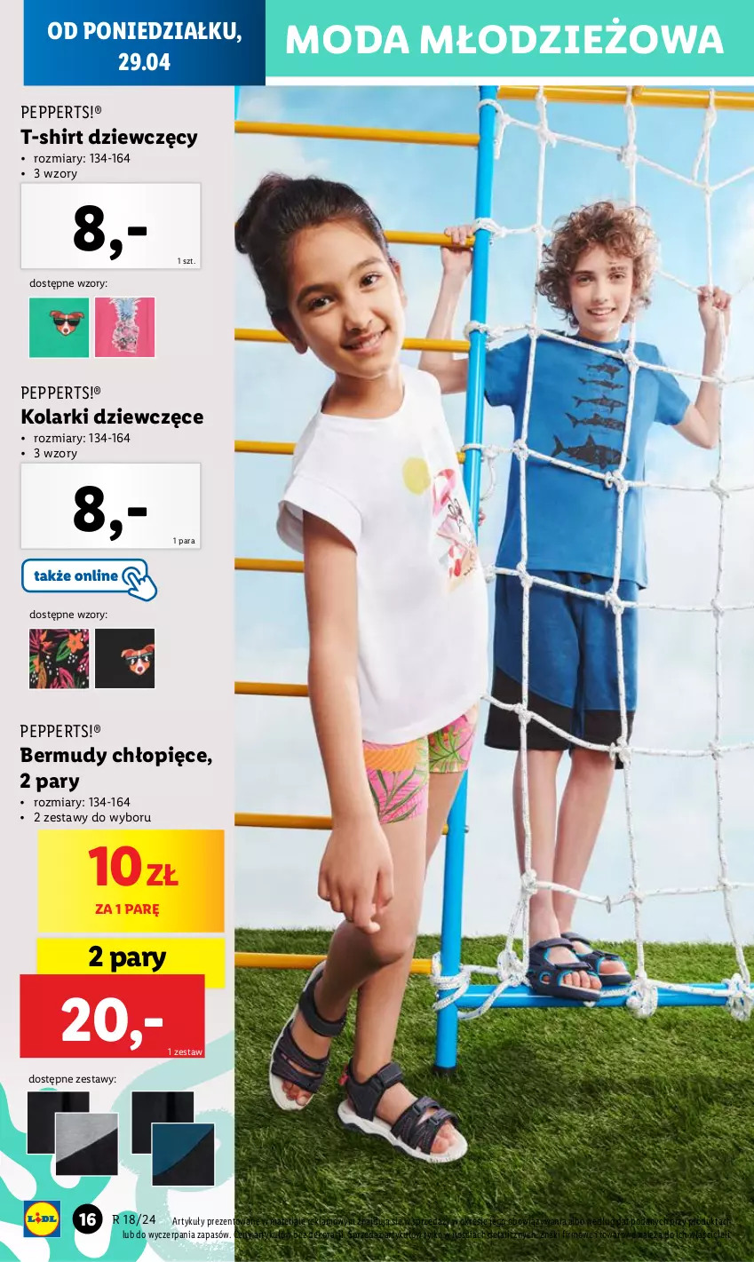 Gazetka promocyjna Lidl - GAZETKA - ważna 29.04 do 04.05.2024 - strona 18 - produkty: Bermudy, Moda, T-shirt