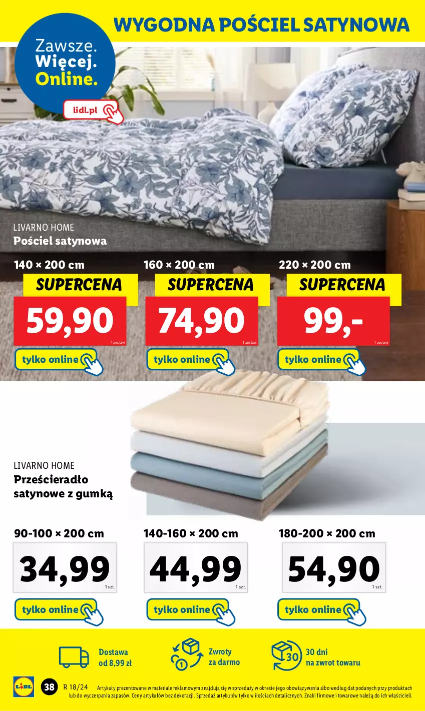 Gazetka promocyjna Lidl - GAZETKA - ważna 29.04 do 04.05.2024 - strona 40 - produkty: Ivar, Pościel, Prześcieradło