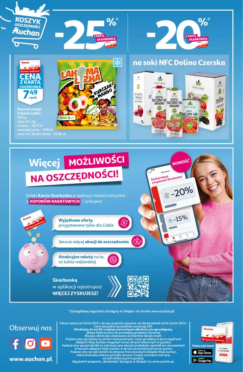 Gazetka promocyjna Auchan - Gazetka Koszyk Oszczędności Moje Auchan - ważna 20.04 do 26.04.2023 - strona 4 - produkty: LG