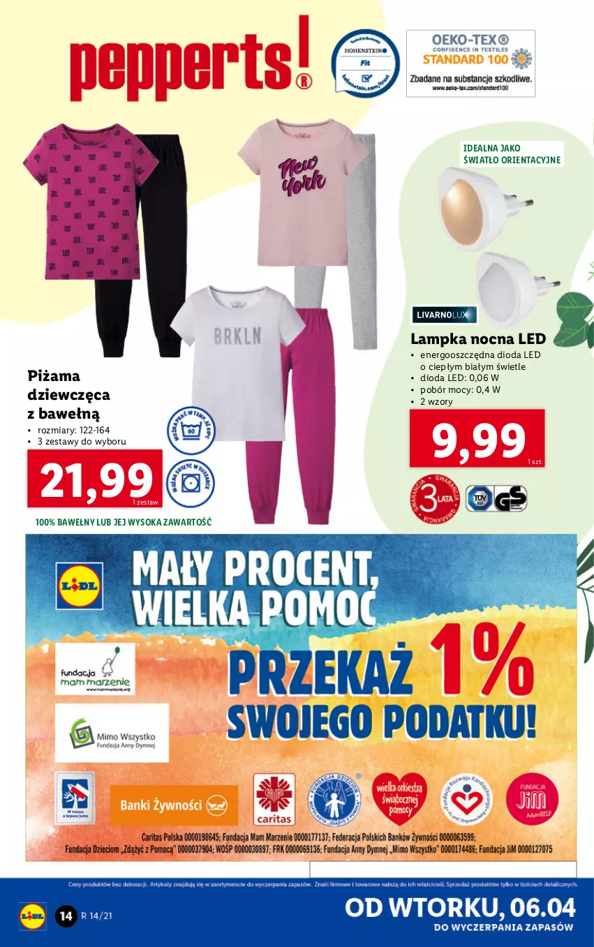 Gazetka promocyjna Lidl - GAZETKA - ważna 06.04 do 10.04.2021 - strona 14 - produkty: Piżama, Sok