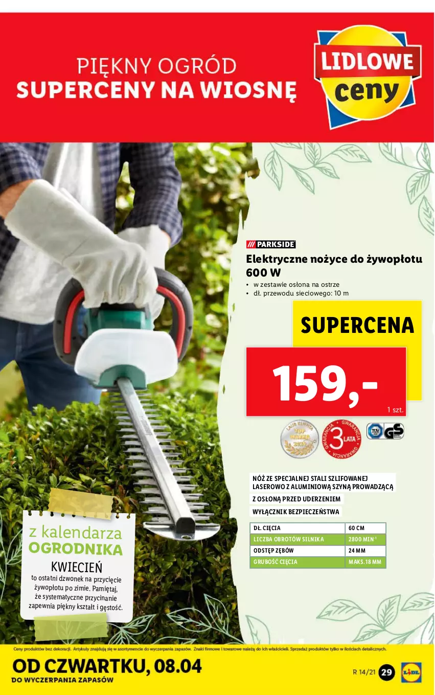 Gazetka promocyjna Lidl - GAZETKA - ważna 06.04 do 10.04.2021 - strona 29 - produkty: Cień, Dzwonek, Kalendarz, Mięta, Noż, Nożyce, Piec, Ser