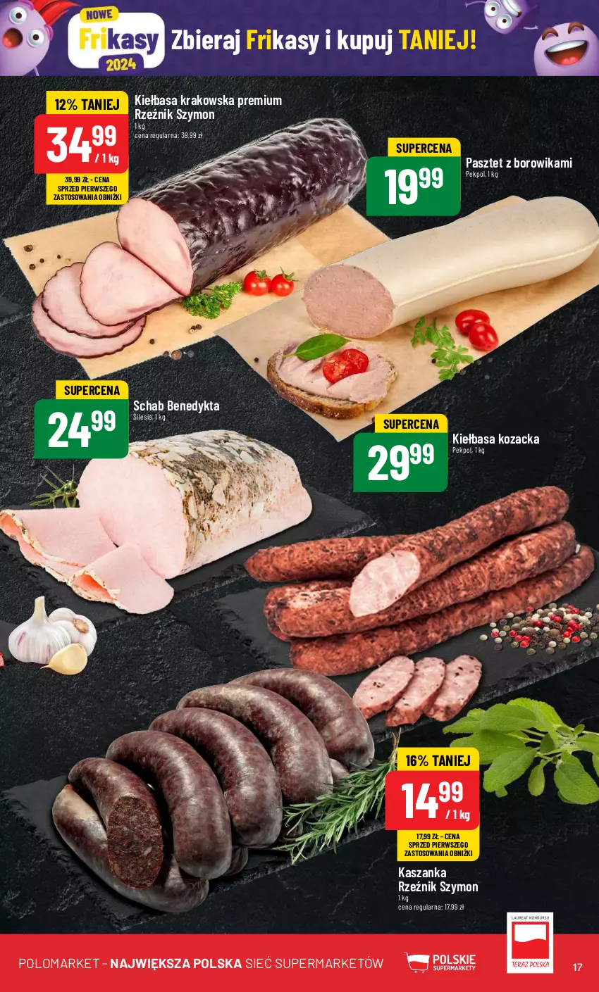 Gazetka promocyjna PoloMarket - Gazetka pomocyjna - ważna 28.02 do 05.03.2024 - strona 17 - produkty: Kasza, Kaszanka, Kiełbasa, Kiełbasa krakowska, Pasztet, Pekpol, Schab Benedykta