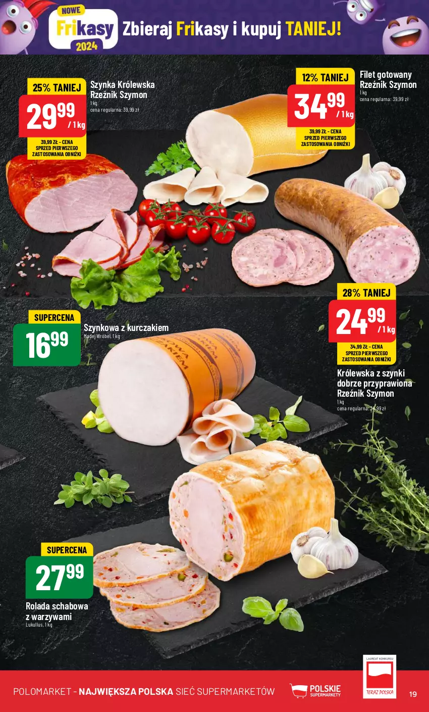 Gazetka promocyjna PoloMarket - Gazetka pomocyjna - ważna 28.02 do 05.03.2024 - strona 19 - produkty: Kurczak, Madej Wróbel, Rolada, Szynka, Szynka Królewska, Warzywa