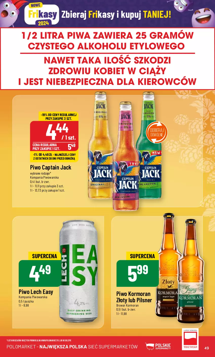 Gazetka promocyjna PoloMarket - Gazetka pomocyjna - ważna 28.02 do 05.03.2024 - strona 49 - produkty: Captain Jack, Piwo