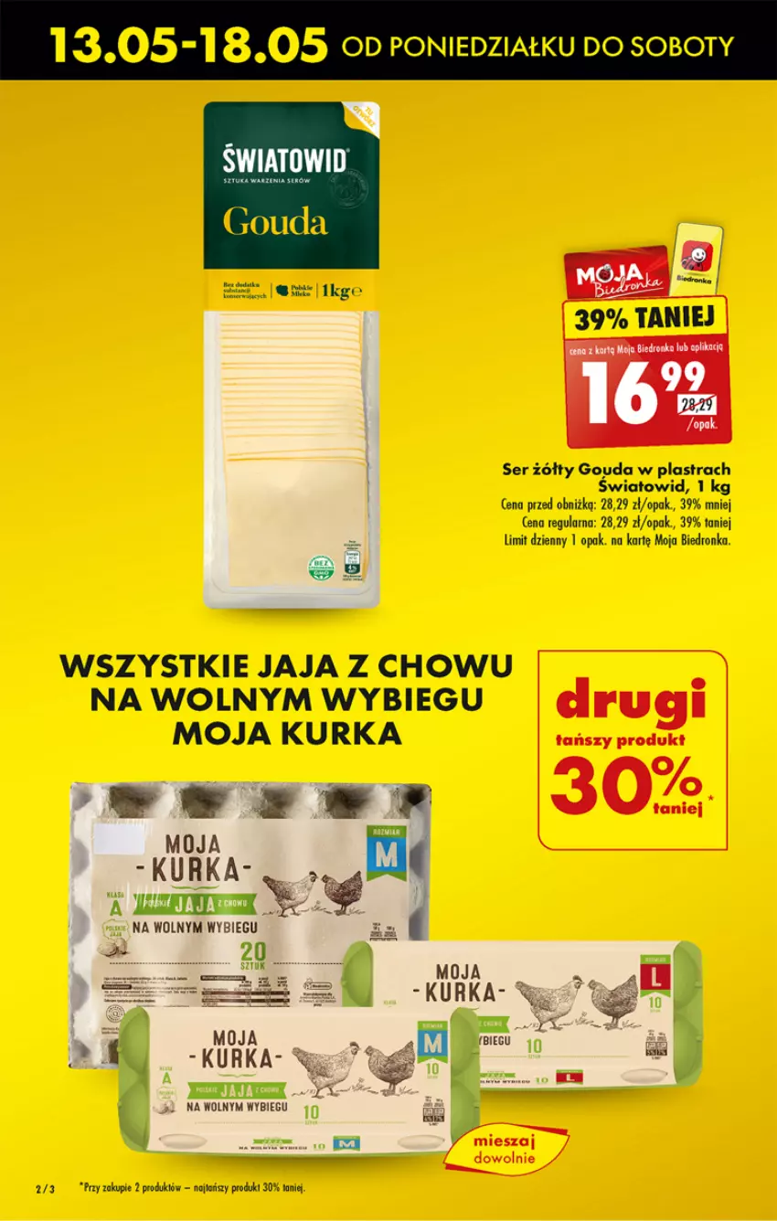 Gazetka promocyjna Biedronka - Od poniedzialku - ważna 13.05 do 18.05.2024 - strona 2 - produkty: Dron, Gouda, Jaja, Ser