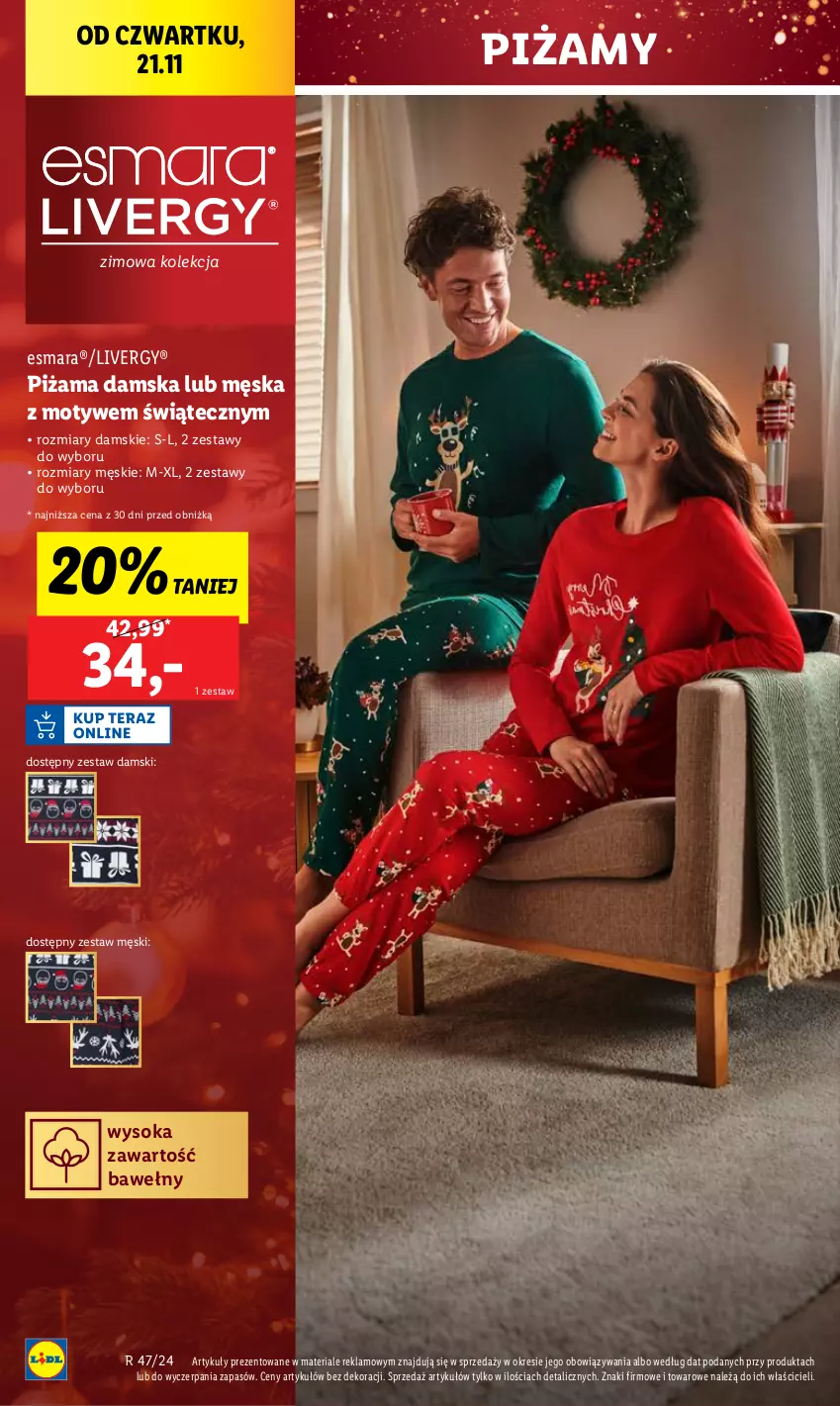 Gazetka promocyjna Lidl - GAZETKA - ważna 21.11 do 23.11.2024 - strona 14 - produkty: Piżama, Sok