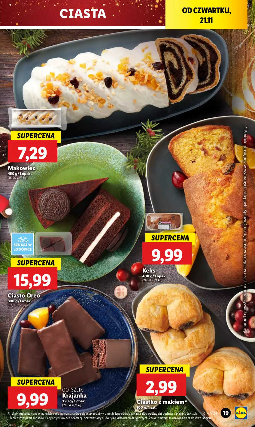 Gazetka promocyjna Lidl - GAZETKA - ważna 21.11 do 23.11.2024 - strona 21 - produkty: Makowiec, Oreo