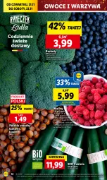 Gazetka promocyjna Lidl - GAZETKA - Gazetka - ważna od 23.11 do 23.11.2024 - strona 18 - produkty: Warzywa, Maliny, Owoce, Brokuły