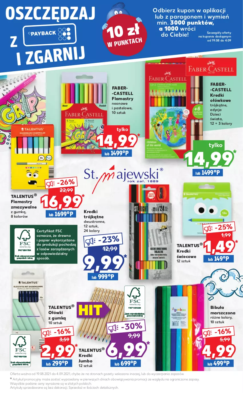 Gazetka promocyjna Kaufland - Katalog PRZYGOTUJ SIĘ DO SZKOŁY!  Oferta ważna  od  19.08.2021 do 04.09.2021 lub do wyczerpania zapasów - ważna 19.08 do 04.09.2021 - strona 3 - produkty: Dzieci, Fa, Flamastry, Gra, Mars, Papier