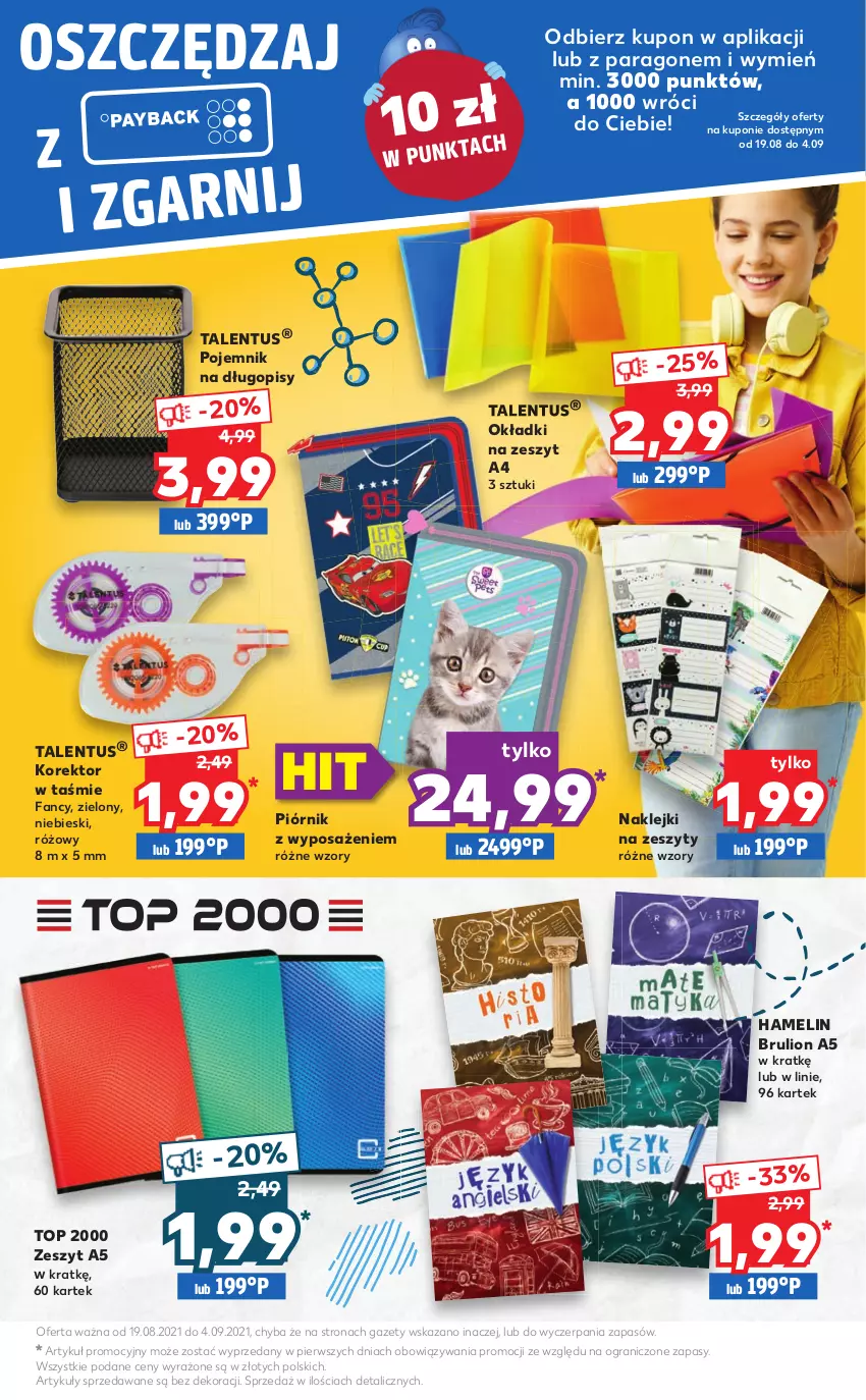 Gazetka promocyjna Kaufland - Katalog PRZYGOTUJ SIĘ DO SZKOŁY!  Oferta ważna  od  19.08.2021 do 04.09.2021 lub do wyczerpania zapasów - ważna 19.08 do 04.09.2021 - strona 5 - produkty: Długopis, Fa, Gra, Klej, Lion, Piórnik, Pojemnik, Top