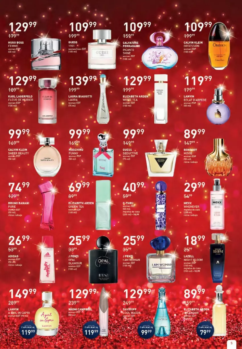 Gazetka promocyjna Drogerie Jawa - ważna 02.12 do 04.01.2021 - strona 5 - produkty: Adidas, Bruno Banani, Calvin Klein, Eclat, Elizabeth Arden, Fa, K2, Lanvin, Laur, Lazell, Moschino, Por, Pur, SESSIO