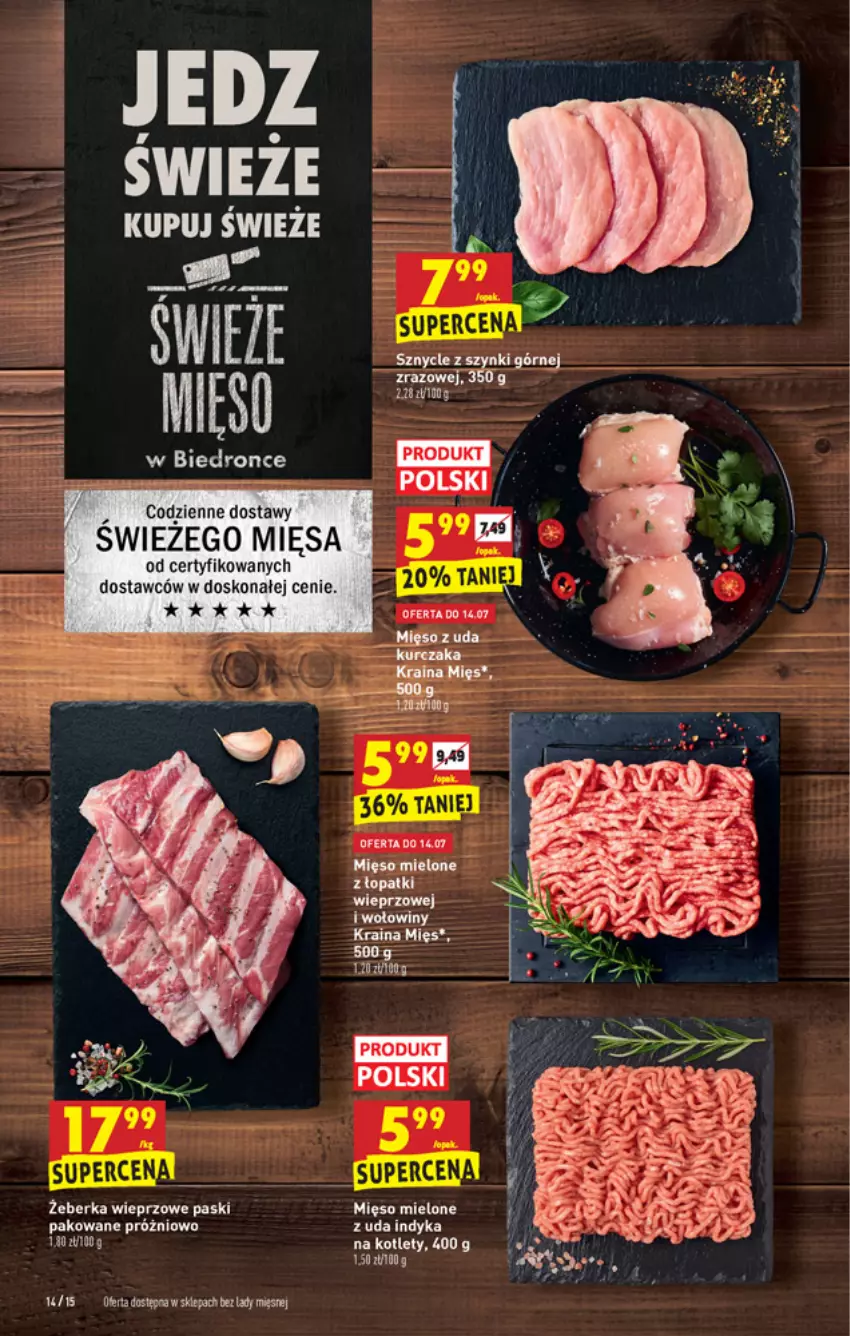 Gazetka promocyjna Biedronka - W tym tygodniu PK - ważna 12.07 do 17.07.2021 - strona 14 - produkty: Dron, Koc, Kotlet, Mięso, Mięso mielone, Mięso mielone z łopatki wieprzowej