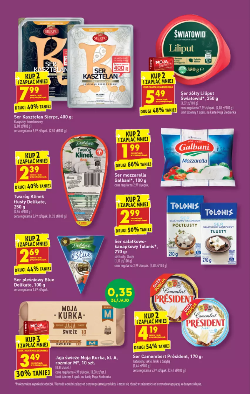 Gazetka promocyjna Biedronka - W tym tygodniu PK - ważna 12.07 do 17.07.2021 - strona 23 - produkty: Bazyl, Camembert, Dron, Fa, Galbani, Jaja, Mozzarella, Sałat, Ser, Ser pleśniowy, Twaróg