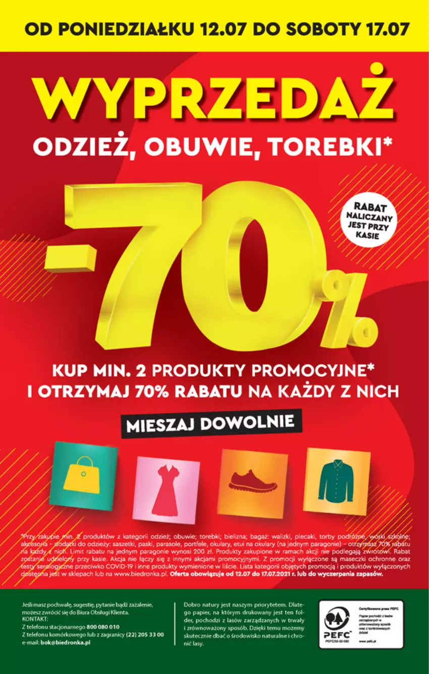 Gazetka promocyjna Biedronka - W tym tygodniu PK - ważna 12.07 do 17.07.2021 - strona 56 - produkty: Bielizna, Brit, Dron, Obuwie, Parasol, Plecak, Rama, Ser