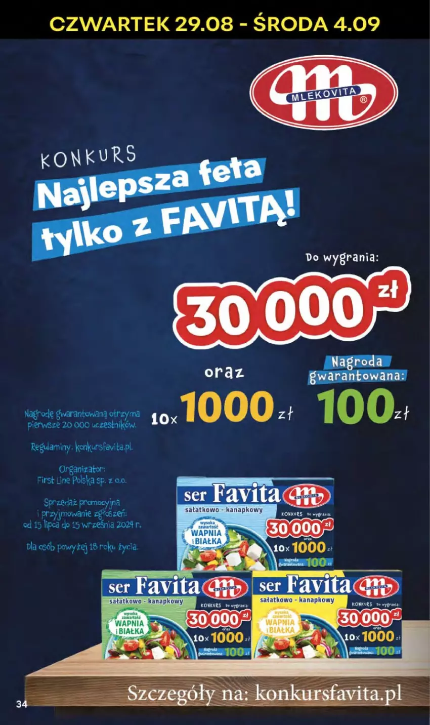 Gazetka promocyjna Delikatesy Centrum - NOWA GAZETKA Delikatesy Centrum od 29 sierpnia! 29.08-4.09.2024 - ważna 29.08 do 04.09.2024 - strona 34 - produkty: Fa, Favita, Gra, HP, Sałat, Ser