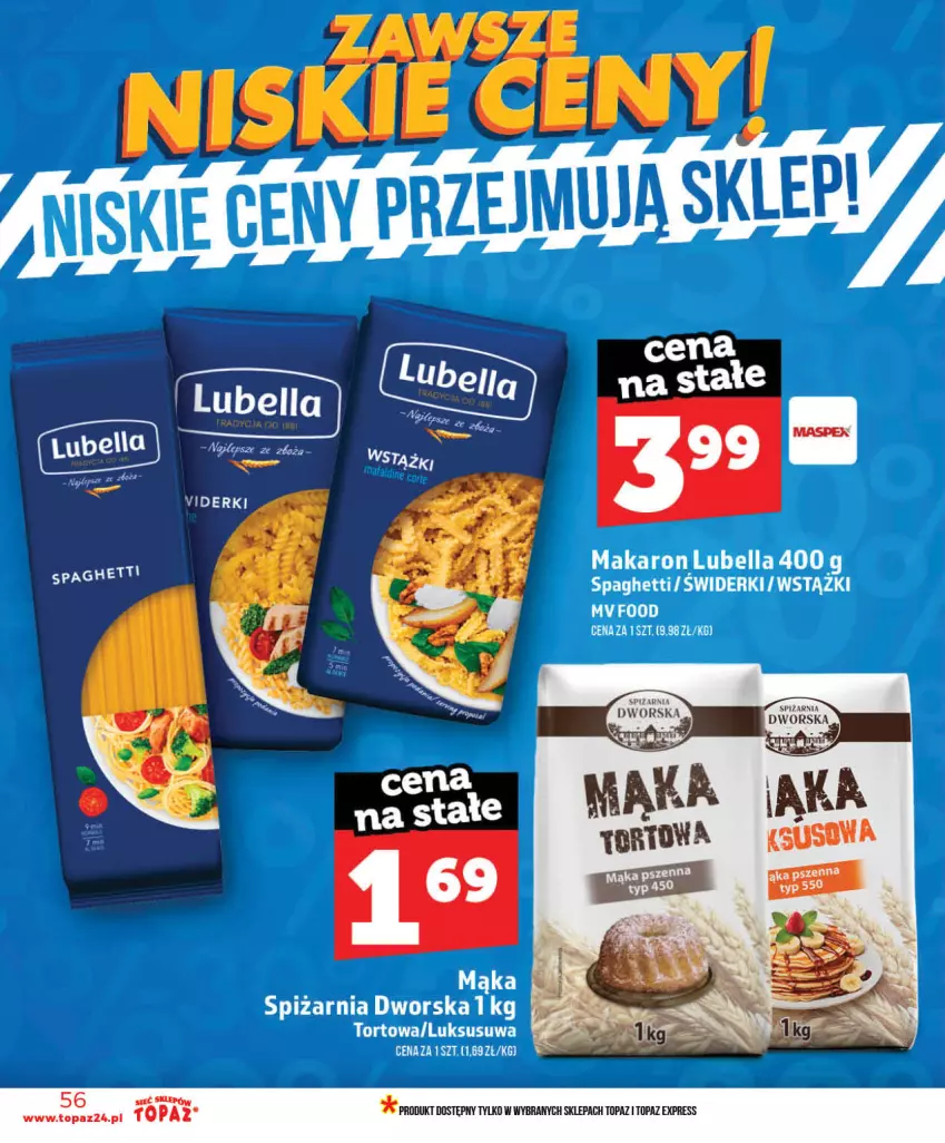 Gazetka promocyjna Topaz - Gazetka - ważna 03.06 do 10.06.2026 - strona 56 - produkty: Bell, Bella, Lubella, Makaron, Spaghetti, Top