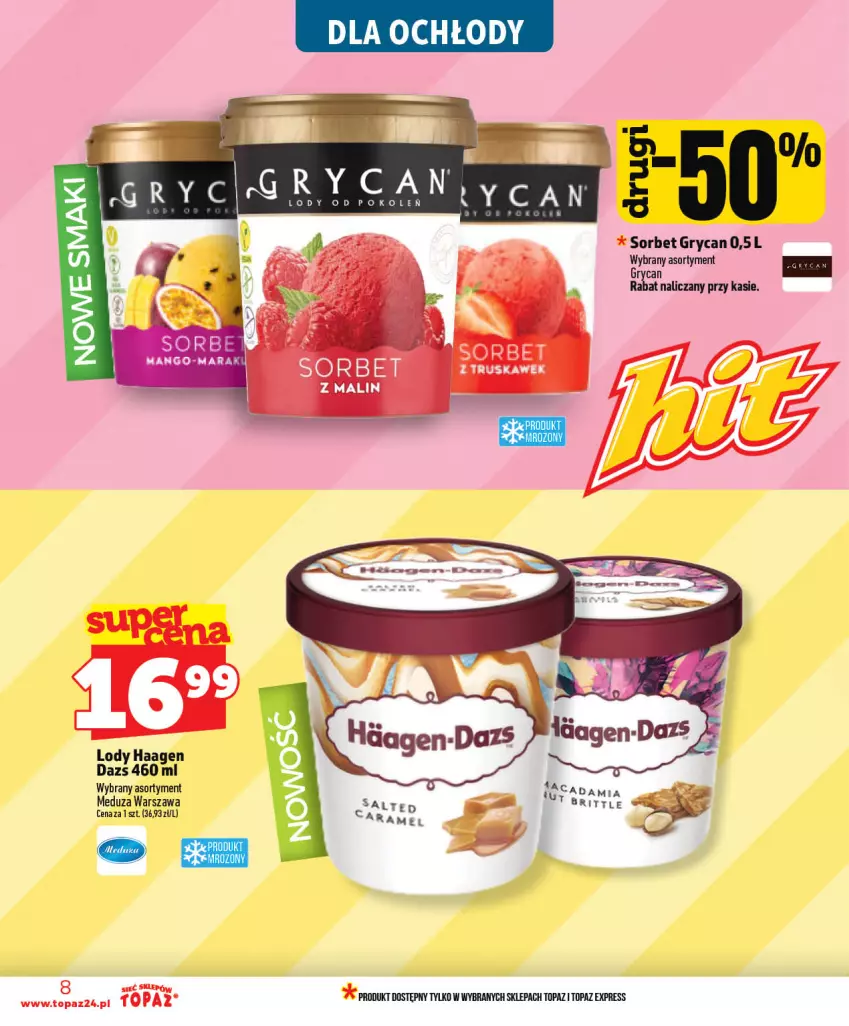 Gazetka promocyjna Topaz - Gazetka - ważna 03.06 do 10.06.2026 - strona 8 - produkty: Fa, Gry, Lody, Top