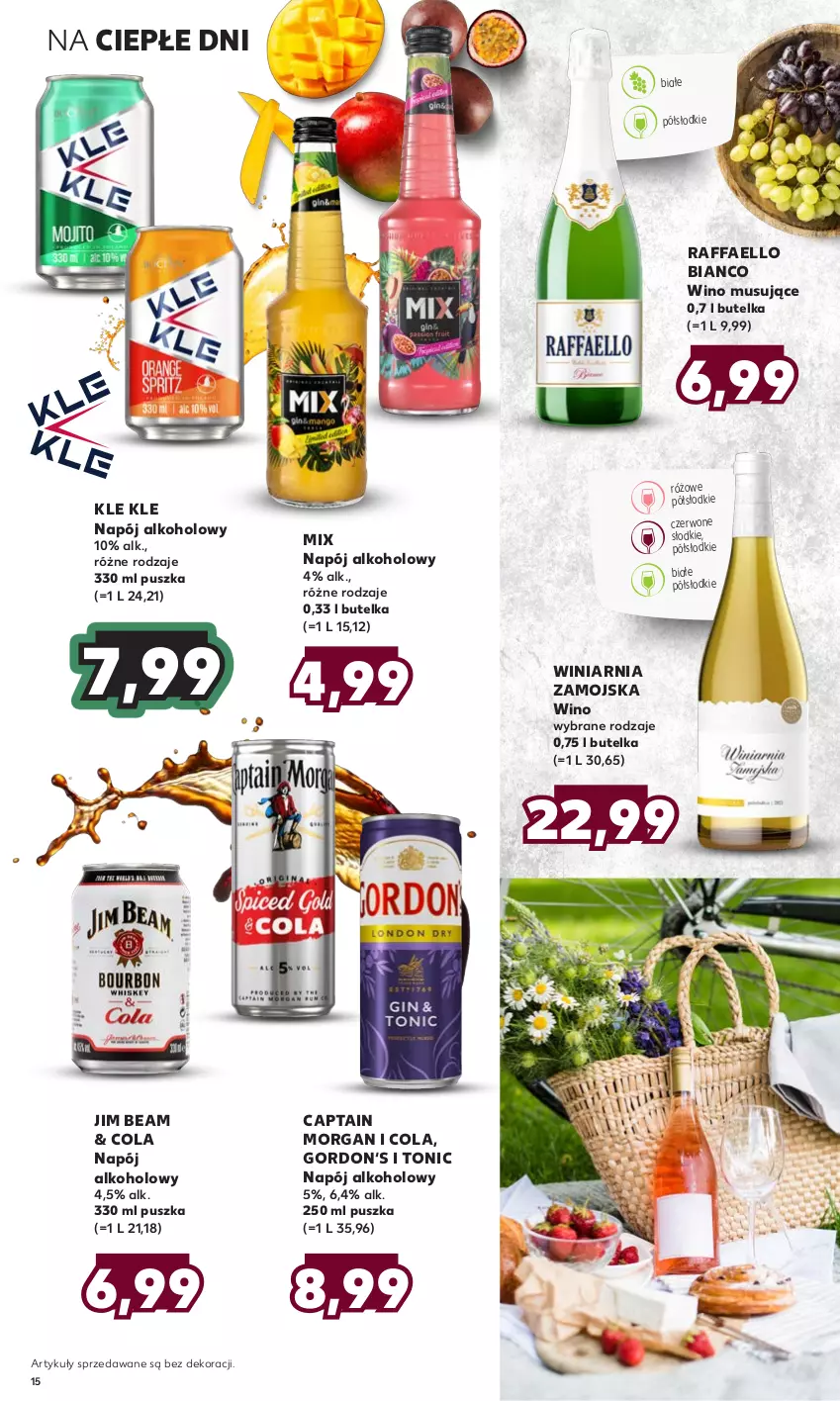 Gazetka promocyjna Kaufland - Barek Kauflandu - ważna 24.08 do 06.09.2023 - strona 15 - produkty: Captain Morgan, Fa, Jim Beam, Mus, Napój, Raffaello, Winiarnia Zamojska, Wino, Wino musujące